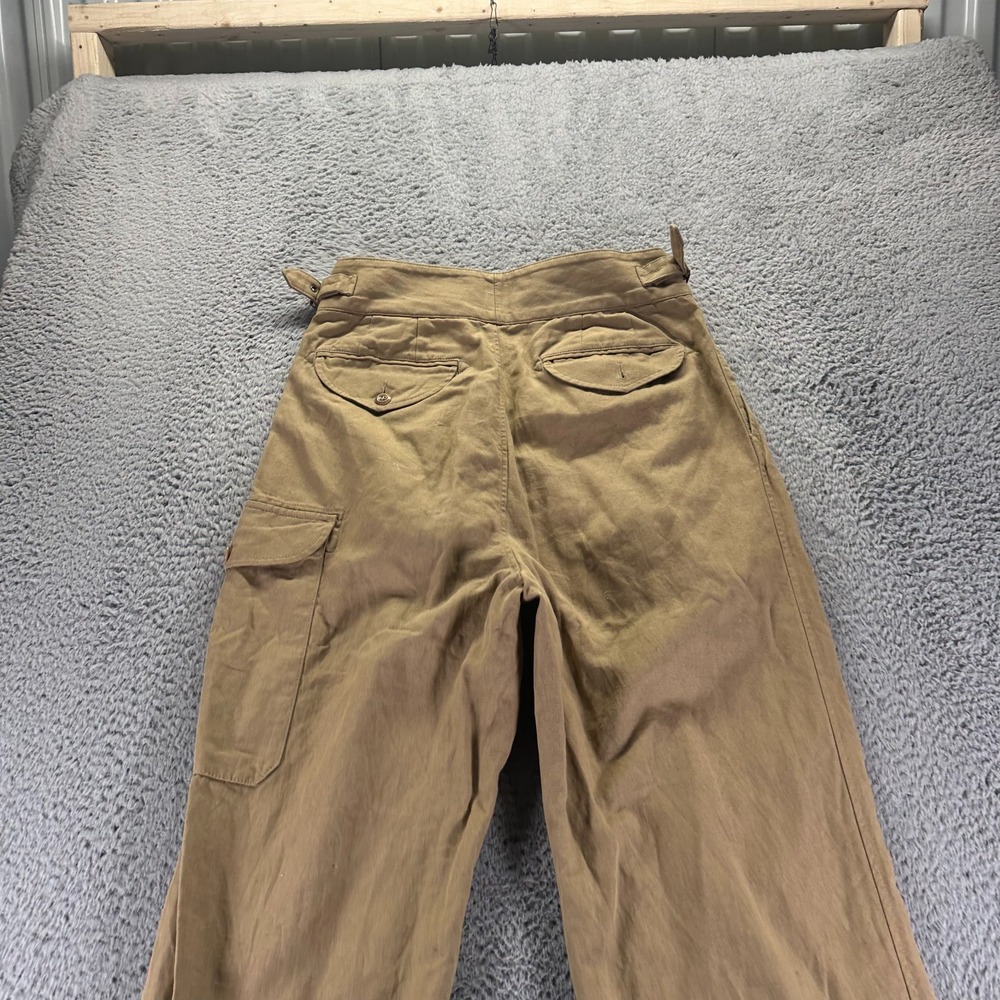 Banana Republic Women's Tan High-Rise Pleated Utility Track Pants - Picture 7 of 11